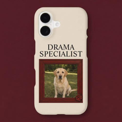 Drama Specialist Custom Funny Dog Photo iPhone 17 Case