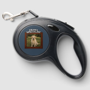 Drama Specialist Custom Funny Dog Photo Retractable Pet Leash
