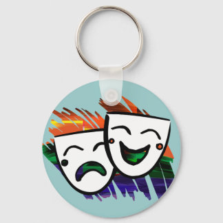 Drama Splashes of Color Keychain