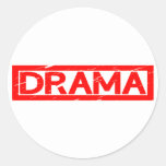 Drama Stamp Classic Round Sticker