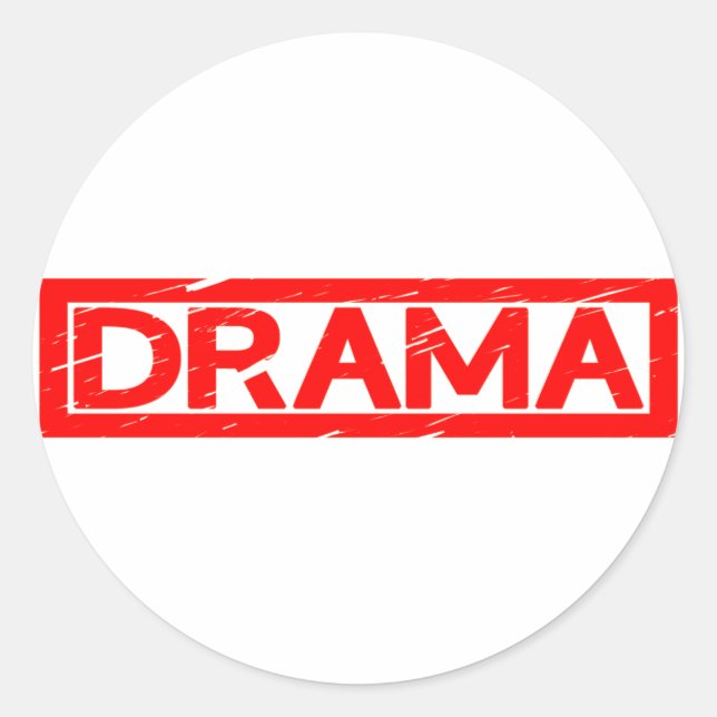 Drama Stamp Classic Round Sticker (Front)