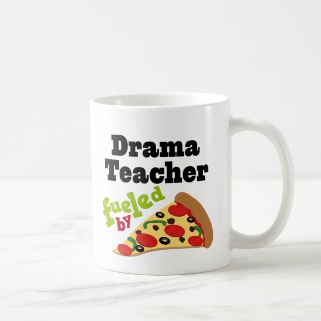 Drama Teacher (Funny) Pizza Coffee Mug (Right)