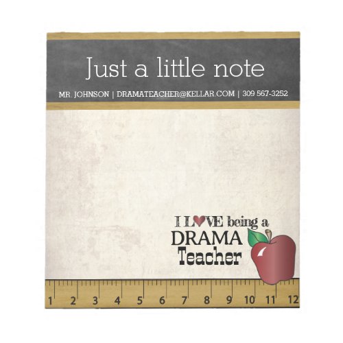 Drama Teacher  Vintage Style Notepad