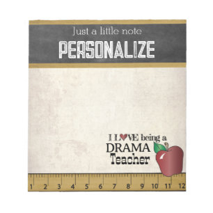 Drama Teacher Vintage Style Notepad