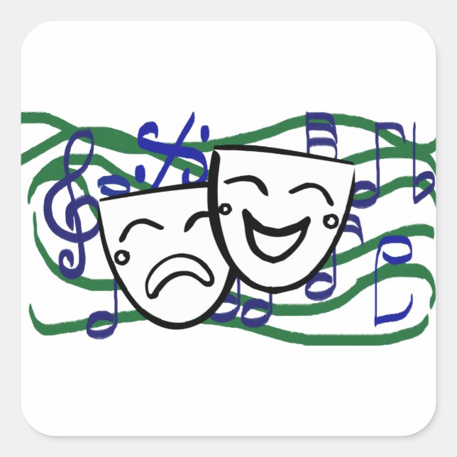 Drama the Musical Square Sticker (Front)