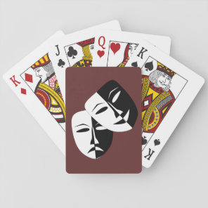 Drama Theatre Mask Playing Cards Choose Color