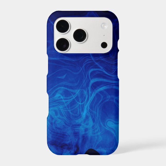 Dramatic Abstract Pattern Electric Blue Storm Iphone Case (Back)