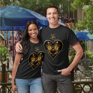 Dramatic and Elegant Gold Rose T-Shirt