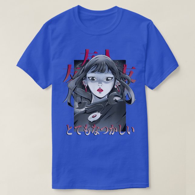Dramatic Anime Girl  T-Shirt (Design Front)