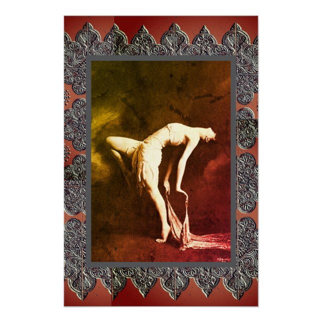 Dramatic Art Poster with Vintage Dancer (Front)
