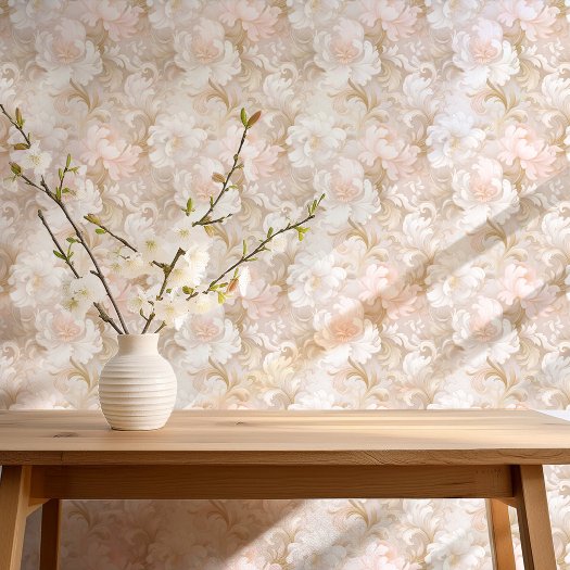 Dramatic Baroque Floral Soft Rose Gold V1 ID1050