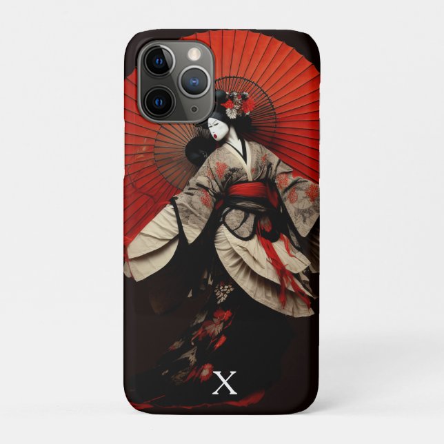 Dramatic Black and Red Kabuki Theater  Case-Mate iPhone Case (Back)