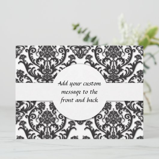Dramatic Black Damask Pattern (Standing Front)