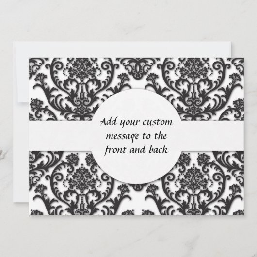 Dramatic Black Damask Pattern (Front)