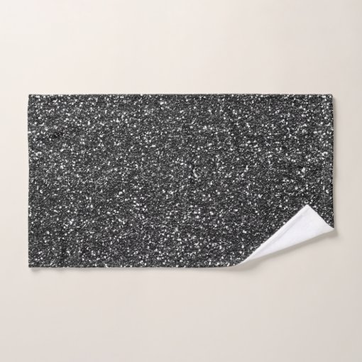 Dramatic Black Glam Glitter Sparkle Bath Towel Set Zazzle