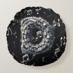 Dramatic Black Musical Dad Round Cotton Pillow<br><div class="desc">Dramatic Black Musical Dad Round Cotton Pillow</div>