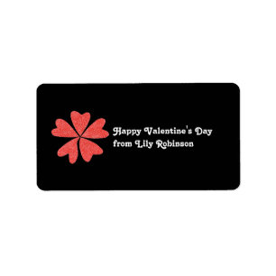 Dramatic black valentine personalized sticker