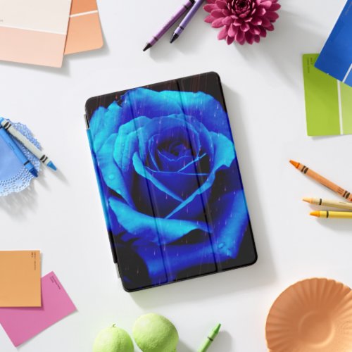 Dramatic Blue Rose iPad Pro Cover