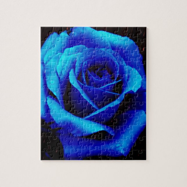 Dramatic Blue Rose Jigsaw Puzzle (Vertical)