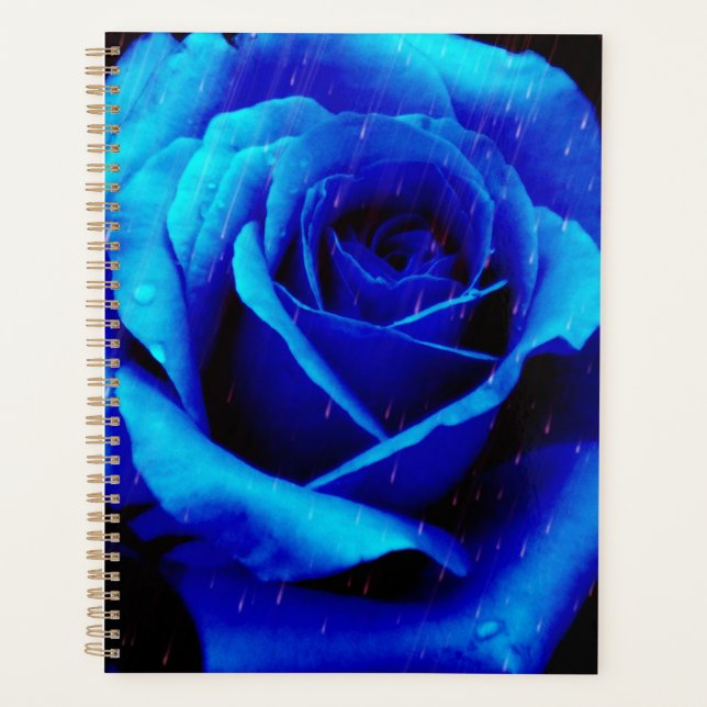 Dramatic Blue Rose  Planner (Front)