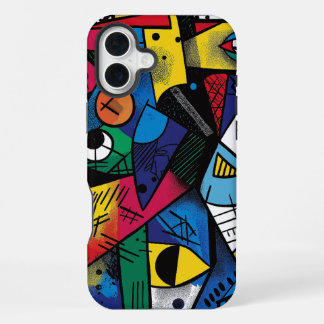 Dramatic Bold Colors Modern Fun Abstract Design iPhone 16 Plus Case
