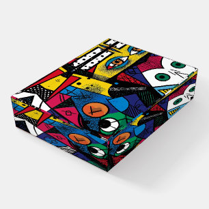 Dramatic Bold Colors Modern Fun Abstract Design Paperweight