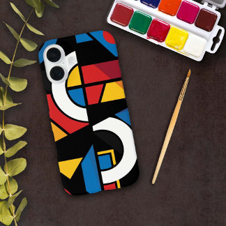 Dramatic Bold Colors Modern Geometric Abstract iPhone 16 Case