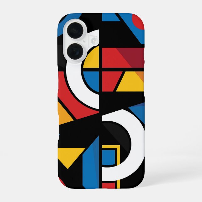Dramatic Bold Colors Modern Geometric Abstract Iphone Case (Back)