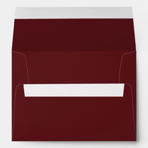 Dramatic Burgundy with Return Address Envelope