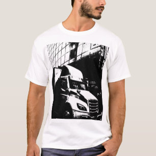 Dramatic Canadian Semi Truck Posterized Photo T-Shirt