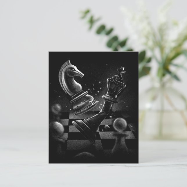 Dramatic Chess Battle – Knight vs. Horse  (Standing Front)