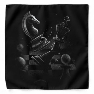 Dramatic Chess Battle – Knight vs. Horse  Bandana