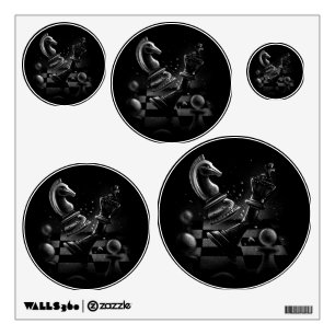 Dramatic Chess Battle – Knight vs. Horse  Wall Decal