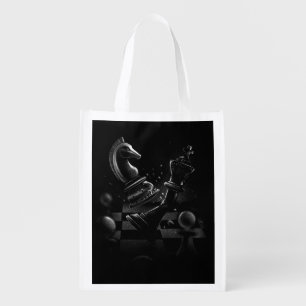 Dramatic Chess Knight vs King Gothic Art Grocery Bag