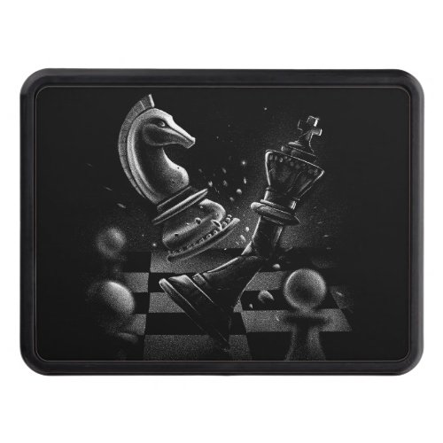 Dramatic Chess Monochrom Hitch Cover