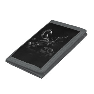 Dramatic Chess Monochrom Tri-fold Wallet