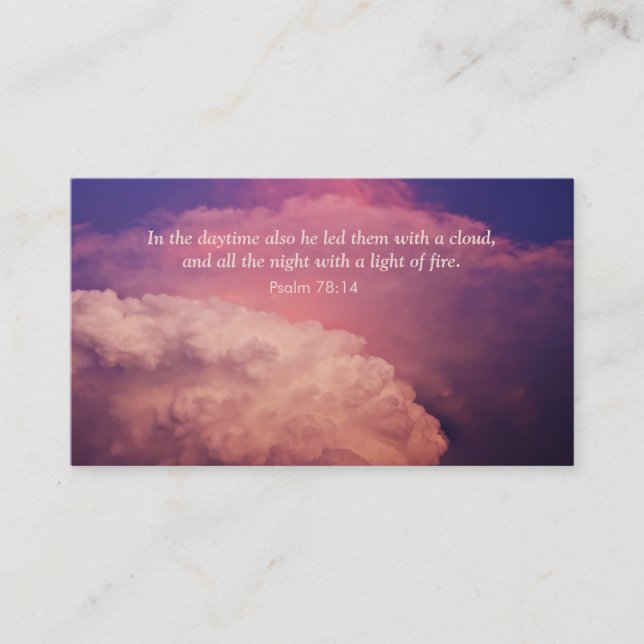 Dramatic Cloud Inspirational Blue Business Cards (Front)