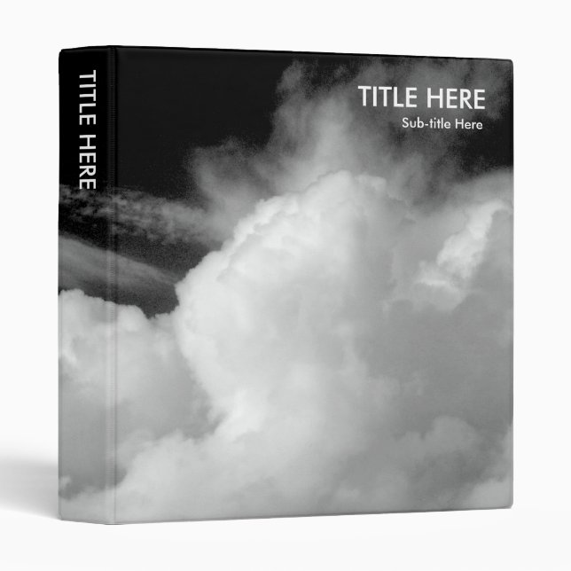 Dramatic Clouds (1in) 3 Ring Binder (Front/Spine)