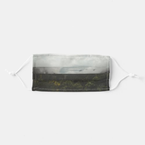 Dramatic Clouds Roll Over Green Mountain Adult Cloth Face Mask