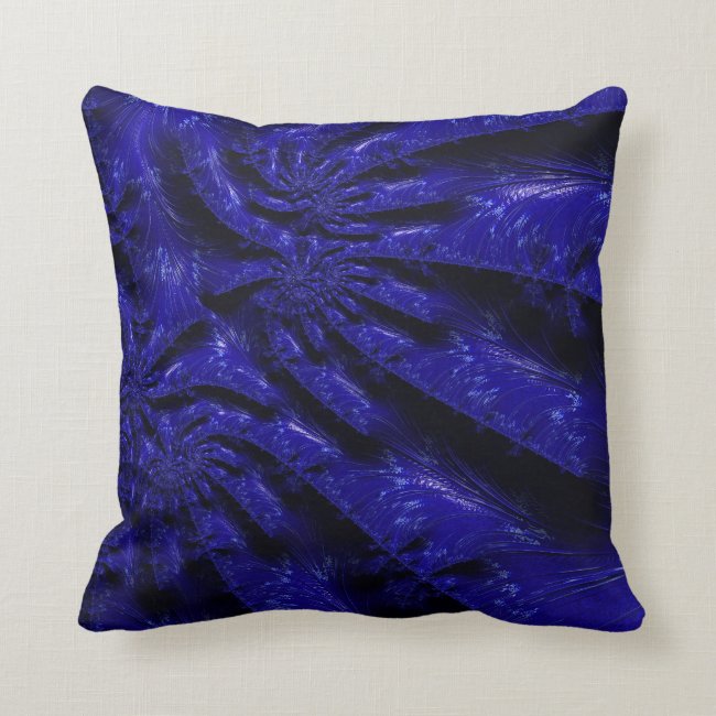 Dramatic Cobalt Blue and Black Carved Look Fractal