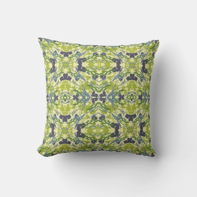 Dramatic Color Splash Throw Pillow (Front)