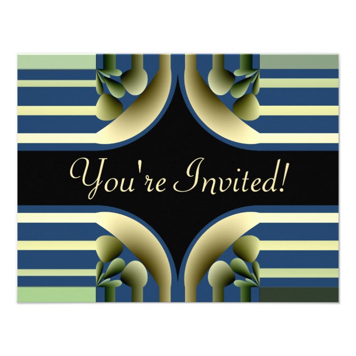 Dramatic Colorful Abstract   Anniversary Invite