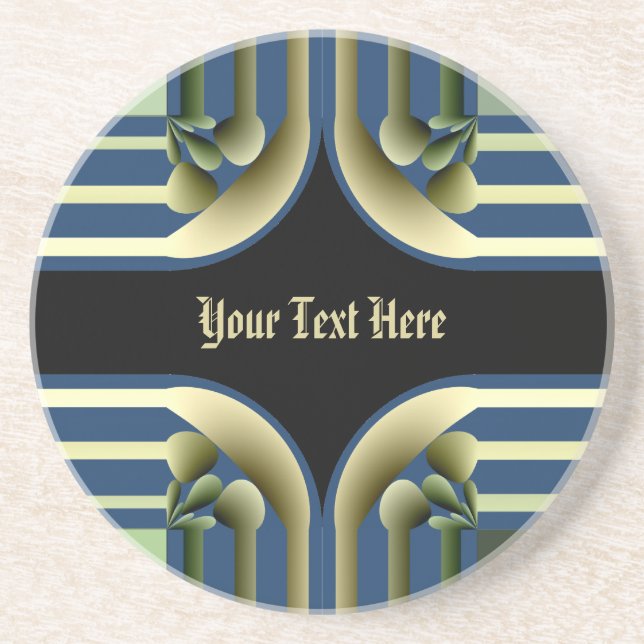 Dramatic! Colorful Abstract Coaster (Front)