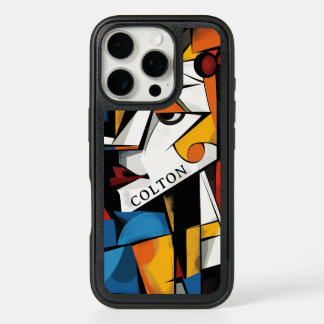 Dramatic Cubist Abstract Art Design iPhone 16 Pro Case