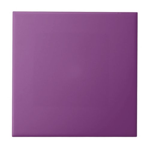 Dramatic Dahlia Purple Bold Violet Solid Color Ceramic Tile