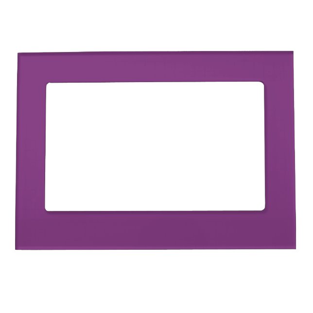 Dramatic Dahlia Purple, Bold Violet Solid Color Magnetic Frame (Front)