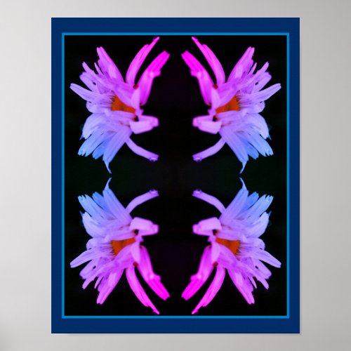 Dramatic Daisy Flower Abstract Tinted Poster