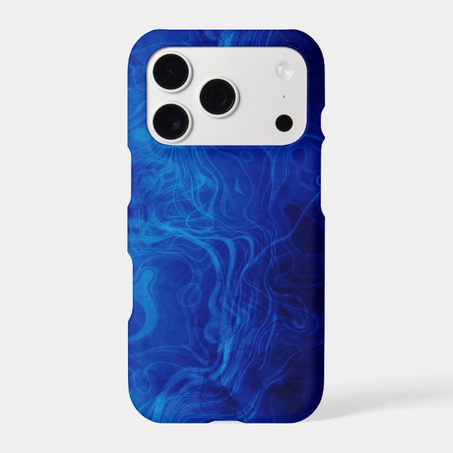 Dramatic Electric Blue Pattern Iphone Case (Back)