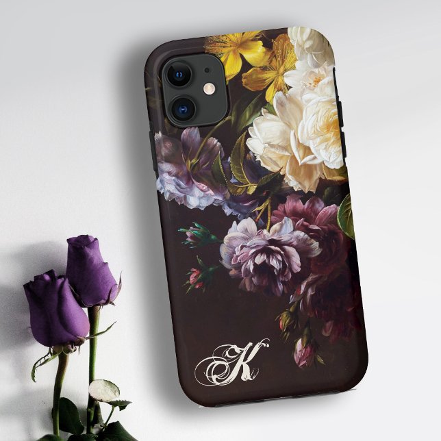 Dramatic Elegant Classic Dutch Master Purple Roses Case-Mate iPhone Case (Creator Uploaded)