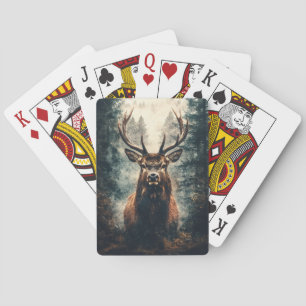Dramatic Elk in the Woods Poker Cards